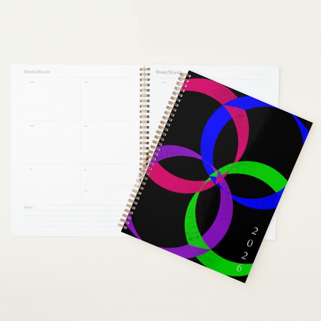 Agenda Multi Color Interchange Geometric Spiral Planner (Demostración)