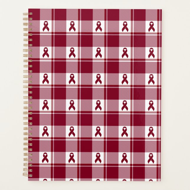 Agenda Multiple Myeloma Cancer Awareness Plaid Planner (Anverso)