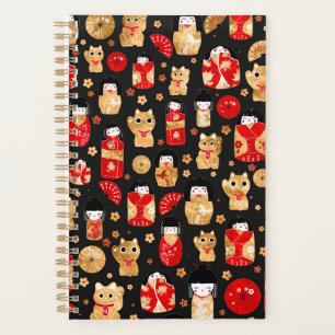 Agenda Muñecas japonesas - Gatos Kokeshi y Maneki Neko