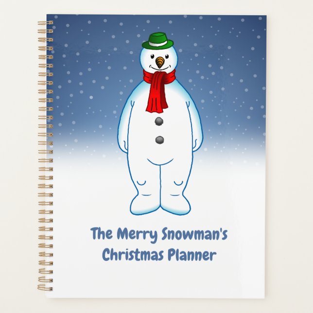 Agenda Muñeco de nieve lindo y alegre (Anverso)