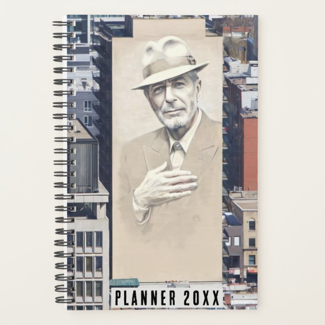 Agenda Mural de Leonard Cohen en Montreal, Canadá (Anverso)