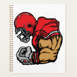 Agenda Músculo del casco rojo del guerrero del fútbol dur