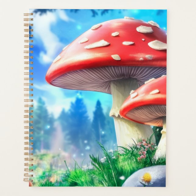 Agenda Mushroom Forest Fantasy Art (Anverso)