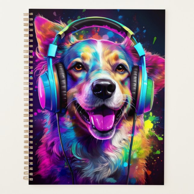 Agenda Music lover dog  (Anverso)