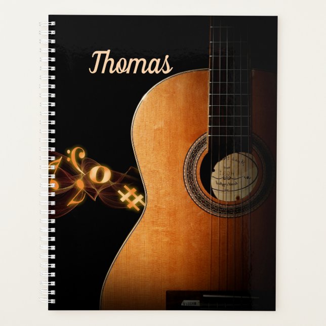 Agenda Música de guitarra personalizada (Anverso)