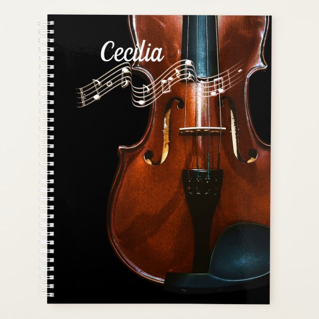 Agenda Música de violín personalizada (Anverso)