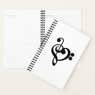 Agenda Músico Música Corazón - Clave de Sol Fa