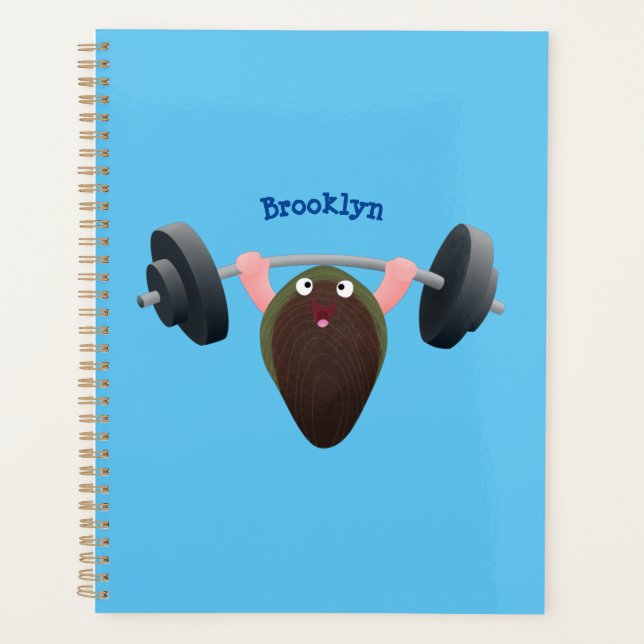 Agenda Mussel gracioso trabajando en ilustracion personal (Anverso)