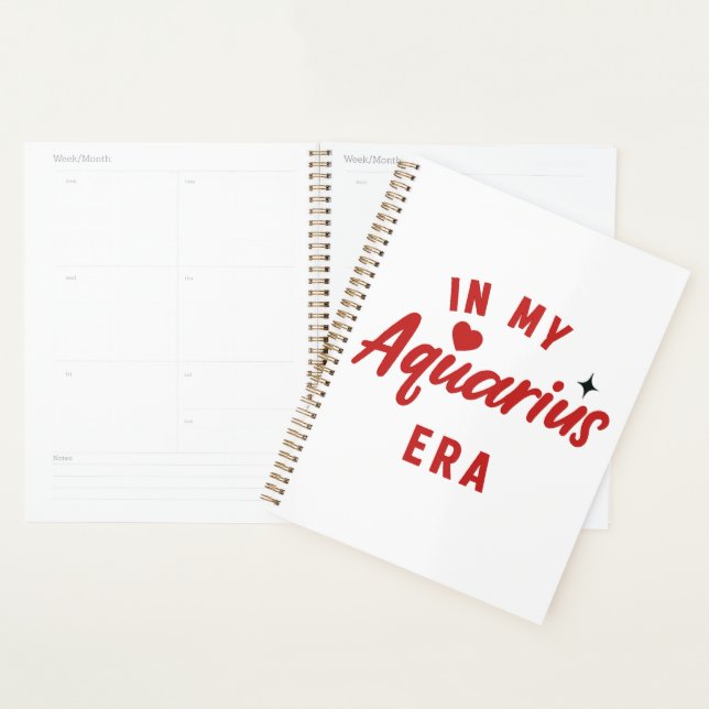 Agenda my Aquarius era Planner  ,Aquarius birthday gift (Demostración)