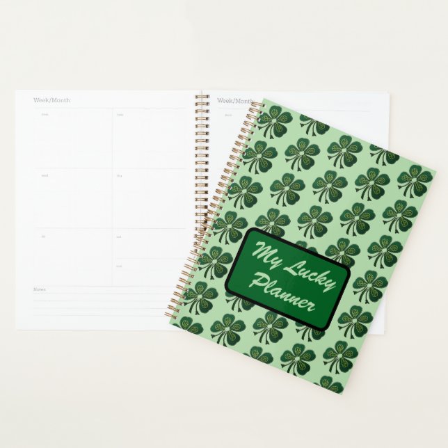 Agenda My Lucky Planner Green Shamrock 2025 (Demostración)