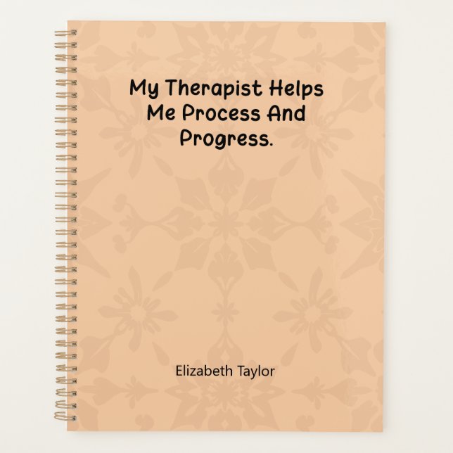 Agenda My Therapist Helps Me Process and Progress (Anverso)