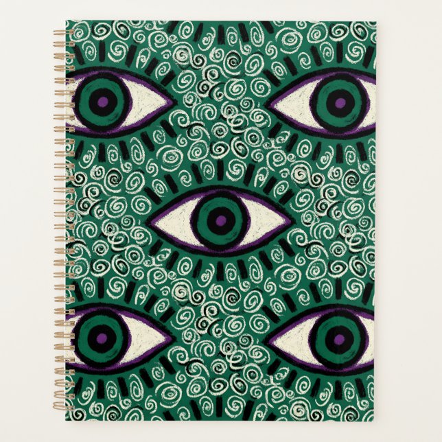 Agenda "Mystic Emerald Eyes" - Psychedelic Swirl Seamless (Anverso)