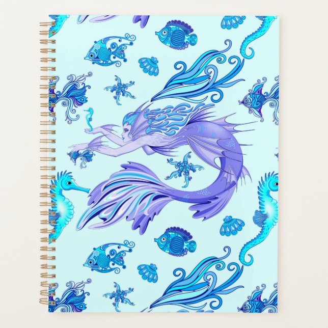 Agenda Mystic Mermaid Fairy Purple Creple Ceramic Tile (Anverso)
