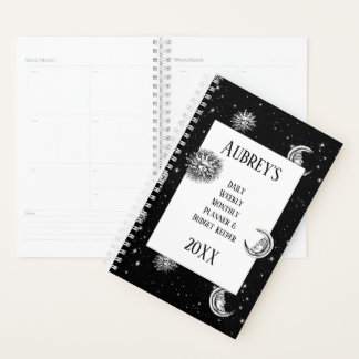 Agenda Mystic Moon and Sun Daily Budget