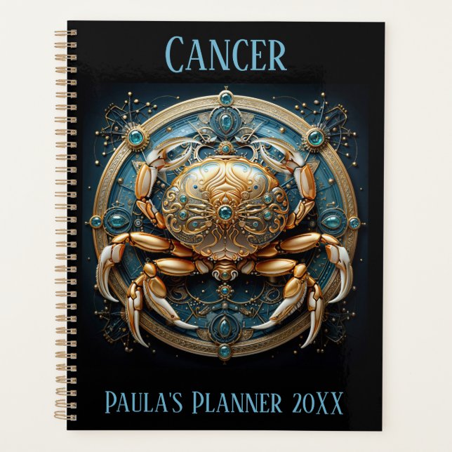 Agenda Mystical Cancer Zodiac Artwork  (Anverso)