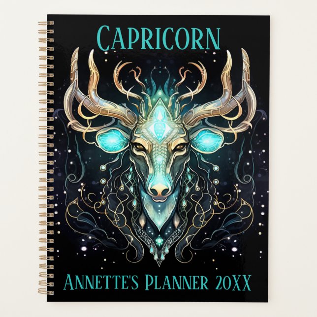 Agenda Mystical Capricorn Zodiac Artwork  (Anverso)