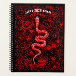 Agenda Mystical Snake Folk Art Day Planner 2026