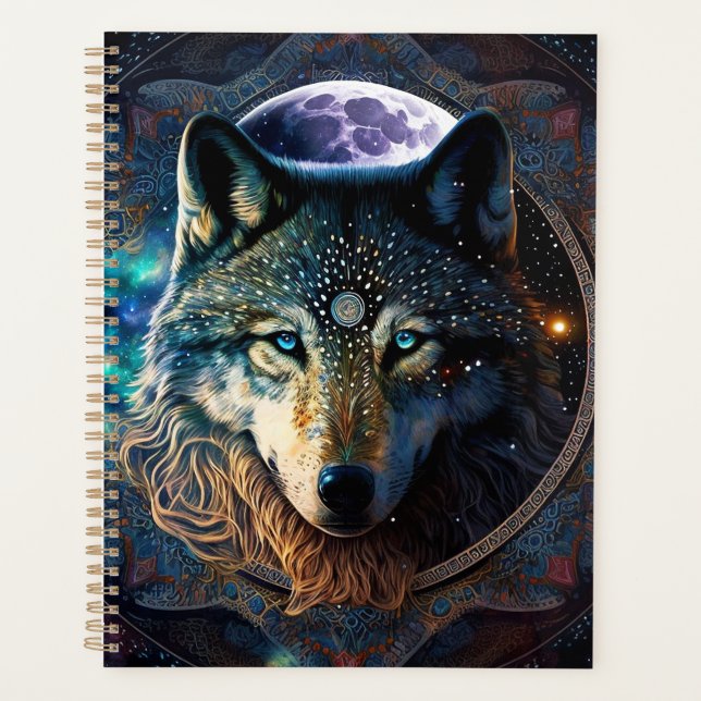 Agenda Mystical Wolf Moon Mandala (Anverso)
