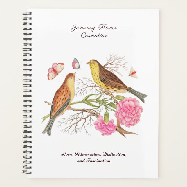 Agenda Nacimiento de enero Regalo de cumpleaños de las fl (Anverso)