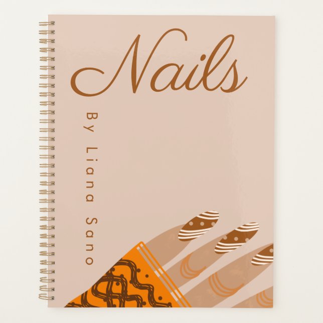 Agenda Nail Artist Tattoo Hand Art Designation Planner (Anverso)