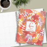 Agenda Name Monogram Foliage<br><div class="desc">This colorful Planner is decorated with a watercolor leaves pattern in rusts, yellows, and purples. Easily customizable with your name, monogram, and year. Use the Design Tool option to change the text size, style, and color. Because we create our artwork you won't find this exact image from other designers. Original...</div>