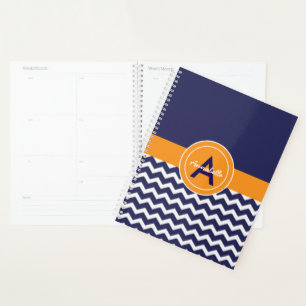 Agenda Naranja azul Chevron