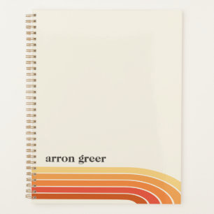 Agenda Naranja Boho Retro Stripes