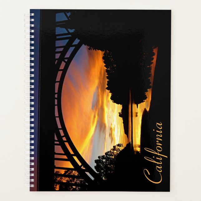 Agenda Naranja California Coastal Sunset Under Bridge (Anverso)
