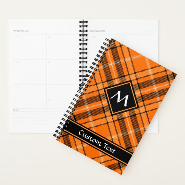 Agenda Naranja de Halloween Tartan (Demostración)