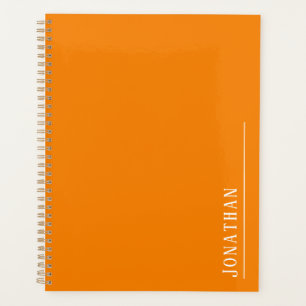 Agenda Naranja minimalista monograma
