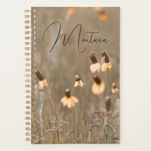 Agenda Naranja Montana Wildflower En Sage Green (Anverso)