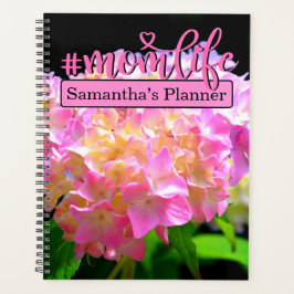Agenda Naranja morado rosado hidrangeas #momlife