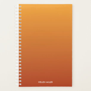 Agenda Naranja Ombre de degradado personalizado