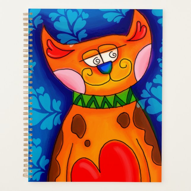 Agenda Naranja sonriente Tabby Cat (Anverso)