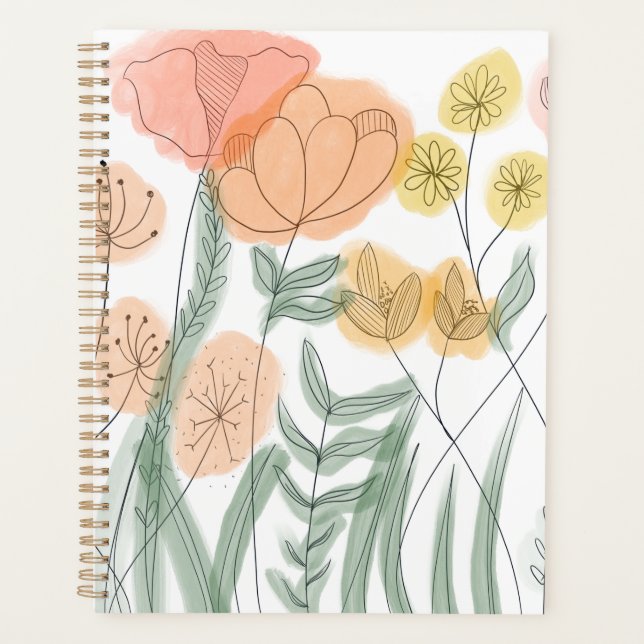 Agenda Naranja Wildflowers (Anverso)