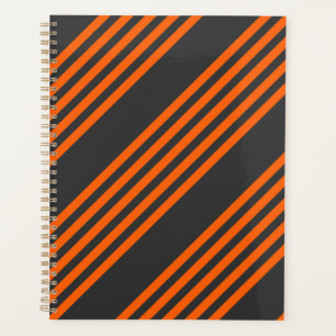 Agenda Naranja y carbón vegetal cinco rayas