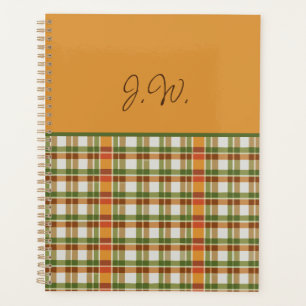 Agenda Naranja y Green Gingham