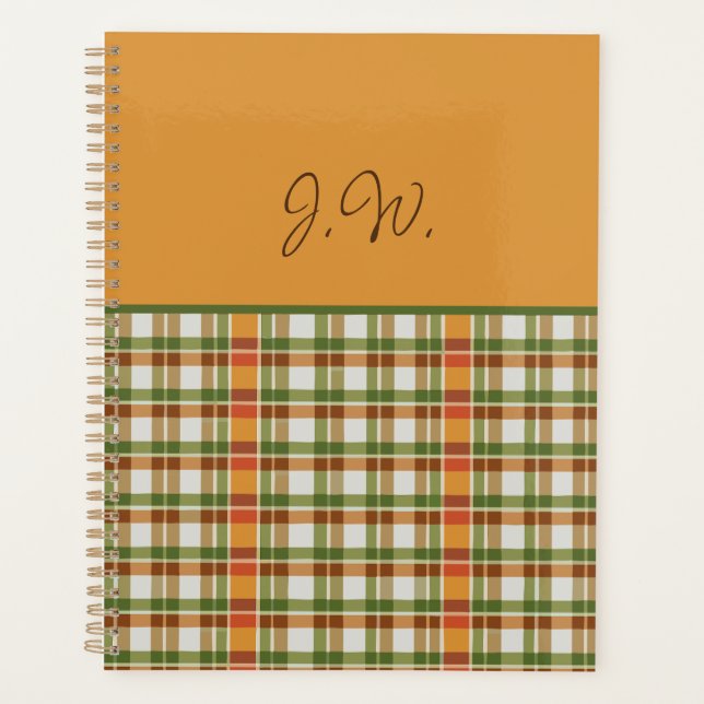 Agenda Naranja y Green Gingham (Anverso)