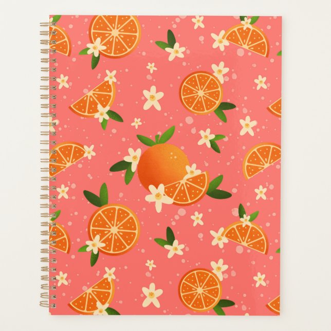 Agenda Naranjas y naranja blossom joy Planner (Anverso)