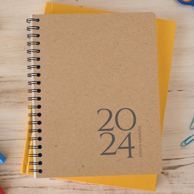 Agenda Natural Kraft Brown Weekly (Subido por el creador)