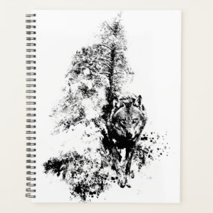 Agenda Naturaleza animal de la fauna de Gray Wolf