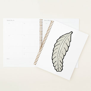 Agenda Naturaleza Minimalista de la pluma dibujada a mano