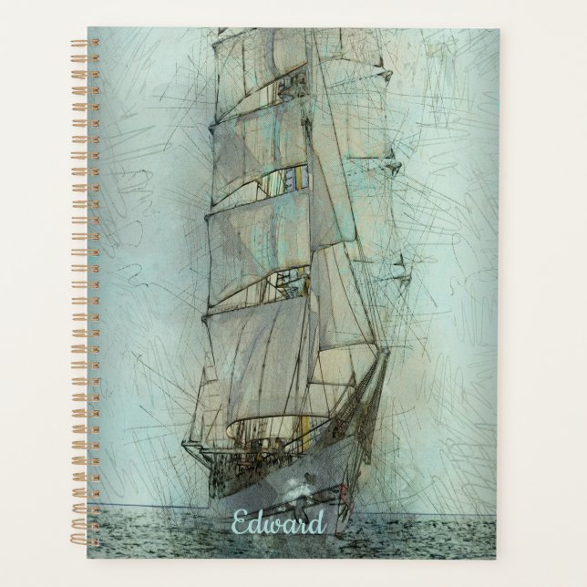 Agenda Nautical Classic Ship (Azul) (Anverso)