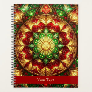 Agenda Navidad Verde Rojo Decorativa