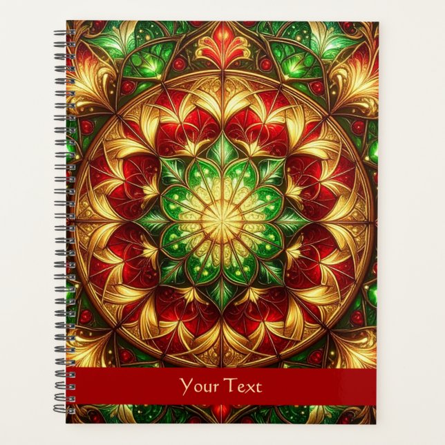 Agenda Navidad Verde Rojo Decorativa (Anverso)