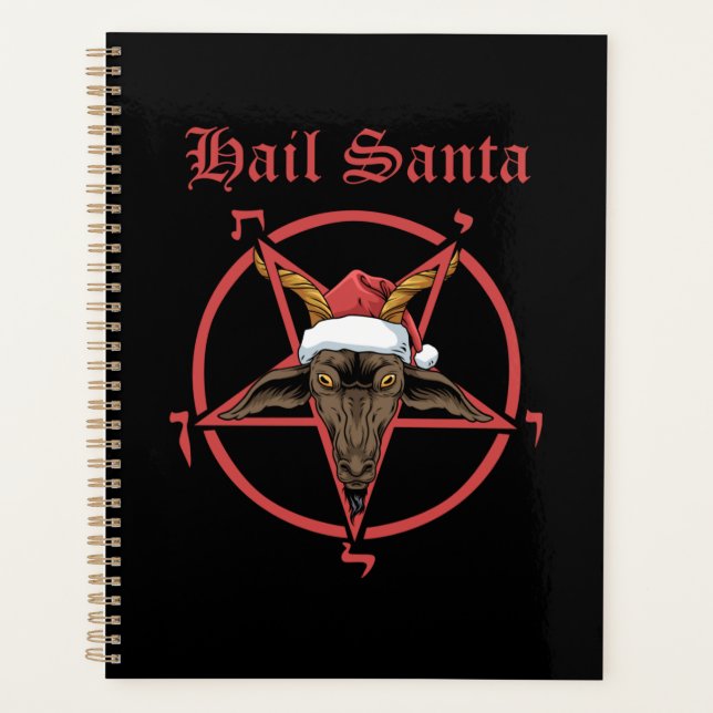 Agenda Navidades alaban a Santa Satanism Goat Satan Bapho (Anverso)