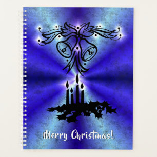 Agenda Navidades Artdeco sobre el arcoiris verde azul