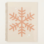 Agenda Navidades Beige copo de nieve<br><div class="desc">Ilustracion de navidades - Copo de nieve - Impresión de Navidades de vacaciones beige neutro/tonos de la tierra.</div>