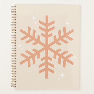 Agenda Navidades Beige copo de nieve