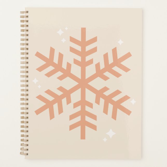 Agenda Navidades Beige copo de nieve (Anverso)